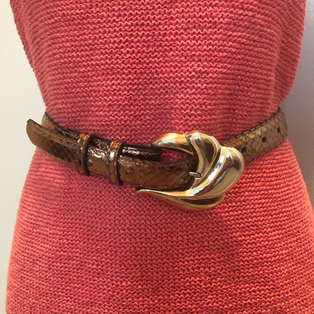 Gold Snakeskin Belt